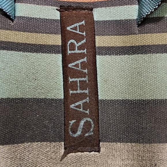 Sahara Fabric striped flip flops sandals - Picture 2 of 7